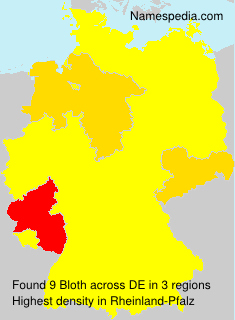 Surname Bloth in Germany Surname Bloth in Germany