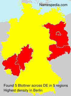 Surname Blottner in Germany Surname Blottner in Germany