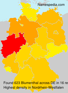 Surname Blumenthal in Germany Surname Blumenthal in Germany