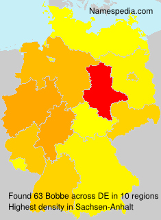 Surname Bobbe in Germany Surname Bobbe in Germany