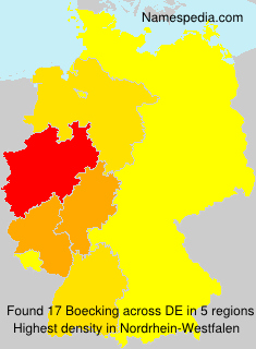 Surname Boecking in Germany Surname Boecking in Germany