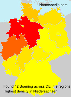 Surname Boening in Germany Surname Boening in Germany