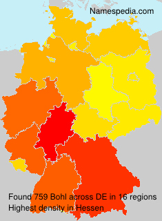 Surname Bohl in Germany Surname Bohl in Germany
