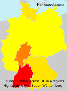 Surname Bohny in Germany Surname Bohny in Germany
