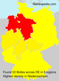 Surname Boltes in Germany Surname Boltes in Germany