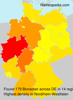 Surname Bonacker in Germany Surname Bonacker in Germany