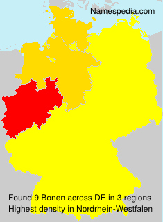 Surname Bonen in Germany Surname Bonen in Germany