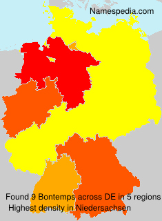 Surname Bontemps in Germany Surname Bontemps in Germany