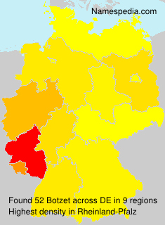 Surname Botzet in Germany Surname Botzet in Germany