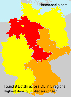 Surname Botzki in Germany Surname Botzki in Germany