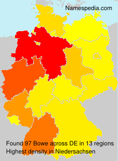 Surname Bowe in Germany Surname Bowe in Germany