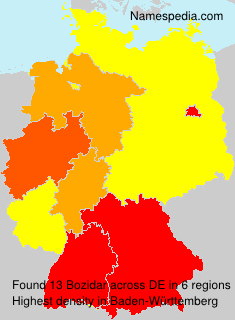 Surname Bozidar in Germany Surname Bozidar in Germany