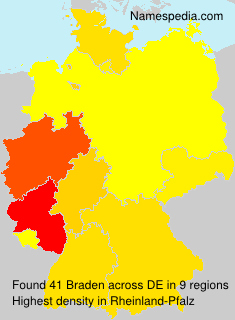 Surname Braden in Germany Surname Braden in Germany