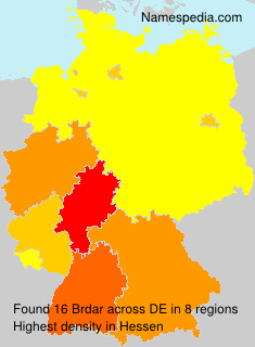 Surname Brdar in Germany Surname Brdar in Germany