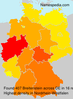 Surname Breitenstein in Germany Surname Breitenstein in Germany