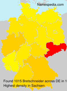 Surname Bretschneider in Germany Surname Bretschneider in Germany