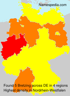 Surname Bretzing in Germany Surname Bretzing in Germany