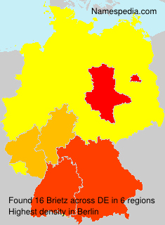 Surname Brietz in Germany Surname Brietz in Germany