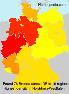 Surname Brodda in Germany Surname Brodda in Germany
