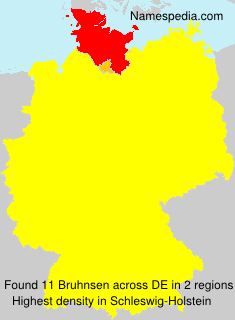 Surname Bruhnsen in Germany