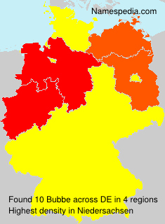 Surname Bubbe in Germany Surname Bubbe in Germany
