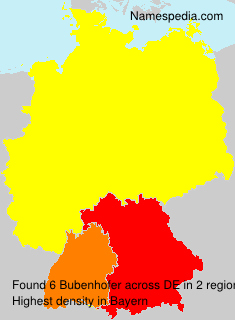 Surname Bubenhofer in Germany Surname Bubenhofer in Germany