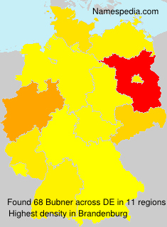 Surname Bubner in Germany Surname Bubner in Germany
