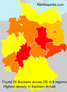 Surname Buckwitz in Germany Surname Buckwitz in Germany
