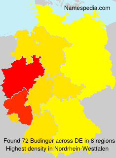 Surname Budinger in Germany Surname Budinger in Germany