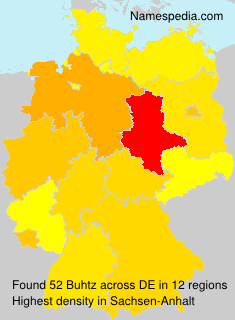 Surname Buhtz in Germany Surname Buhtz in Germany