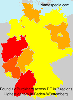 Surname Burckhard in Germany Surname Burckhard in Germany