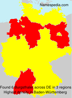 Surname Burgsthaler in Germany Surname Burgsthaler in Germany