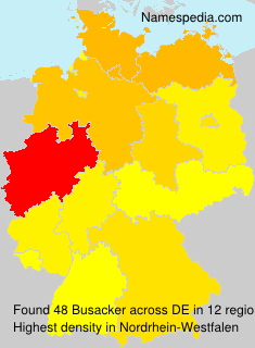 Surname Busacker in Germany Surname Busacker in Germany