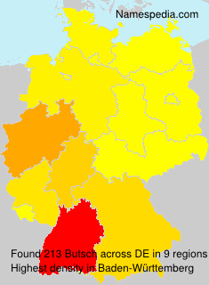 Surname Butsch in Germany Surname Butsch in Germany