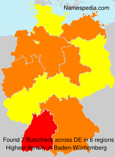 Surname Butscheck in Germany Surname Butscheck in Germany
