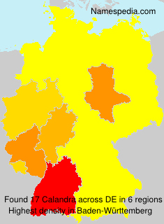 Surname Calandra in Germany Surname Calandra in Germany