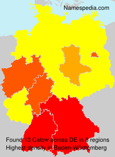 Surname Calow in Germany Surname Calow in Germany