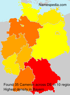 Surname Cameron in Germany Surname Cameron in Germany