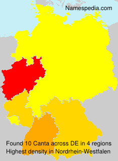 Surname Canta in Germany Surname Canta in Germany