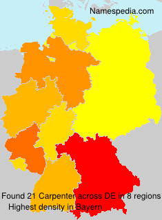 Surname Carpenter in Germany Surname Carpenter in Germany