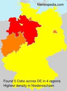Surname Cebo in Germany Surname Cebo in Germany