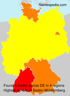 Surname Ceder in Germany Surname Ceder in Germany