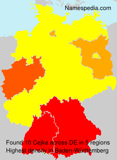 Surname Cejka in Germany Surname Cejka in Germany
