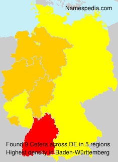 Surname Cetera in Germany Surname Cetera in Germany