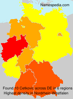 Surname Cetkovic in Germany Surname Cetkovic in Germany