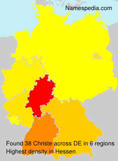 Surname Christe in Germany Surname Christe in Germany
