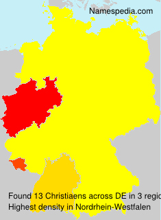 Surname Christiaens in Germany