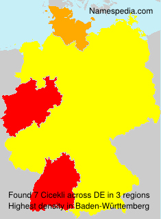 Surname Cicekli in Germany Surname Cicekli in Germany