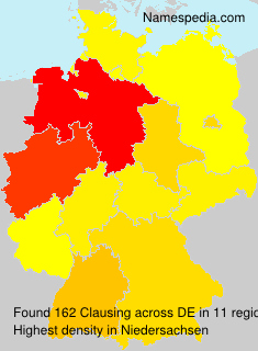 Surname Clausing in Germany Surname Clausing in Germany