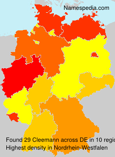 Surname Cleemann in Germany Surname Cleemann in Germany